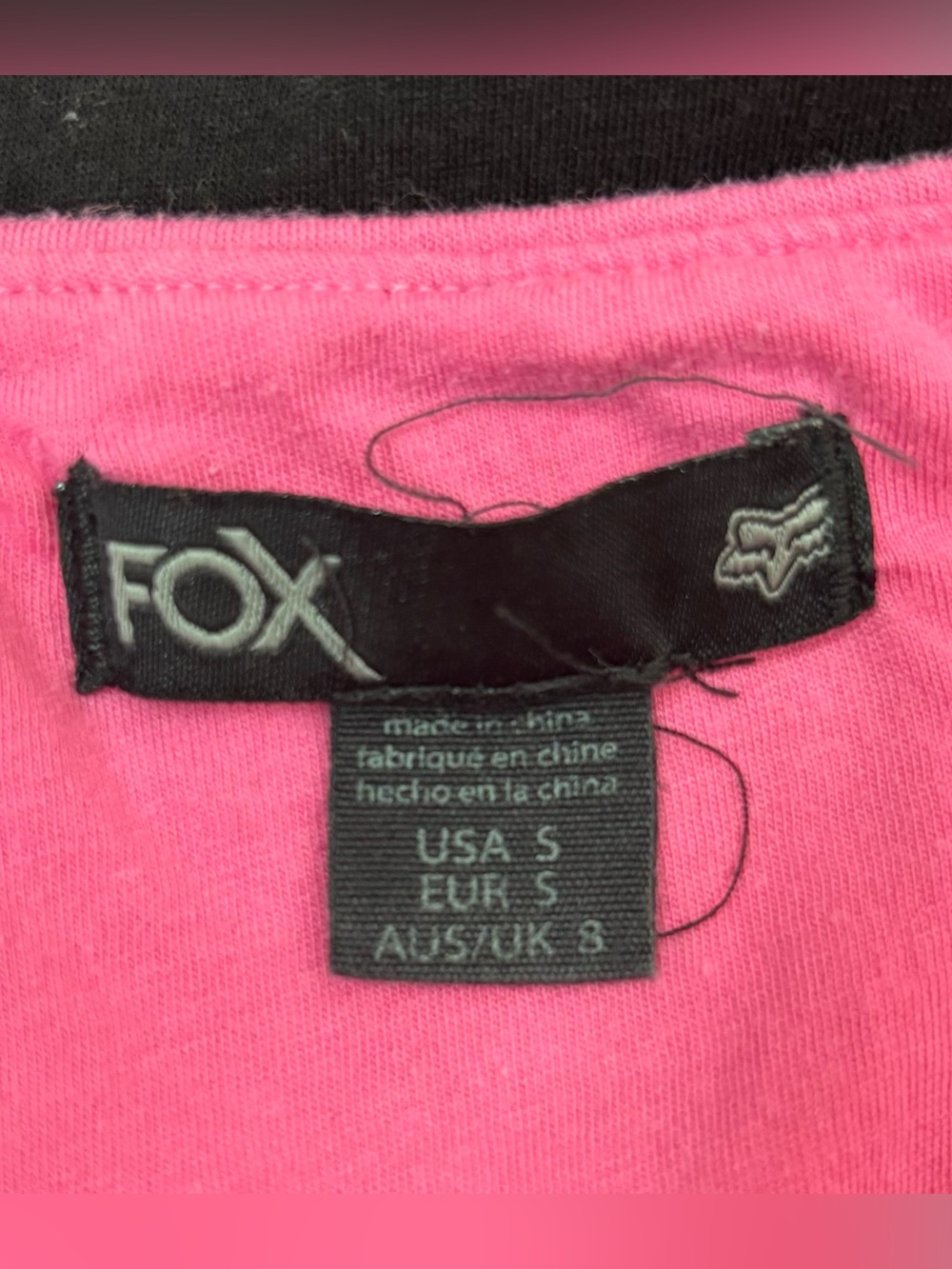 Fox Dress Size Small Strapless Babydoll Mini Pink Black Y2K Streetwear Racing - Picture 6 of 8